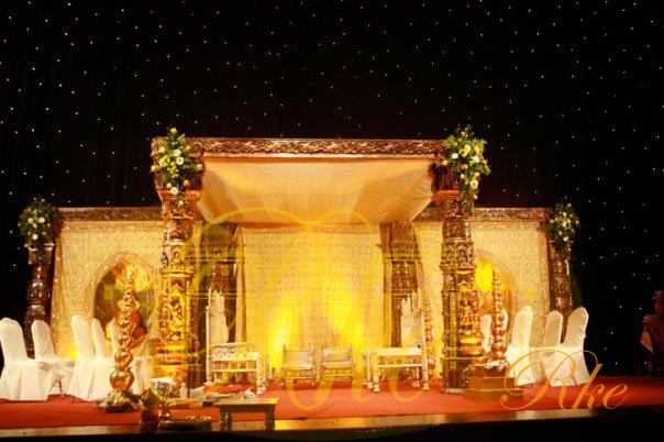 big wedding stage mandap for outdoor decoration