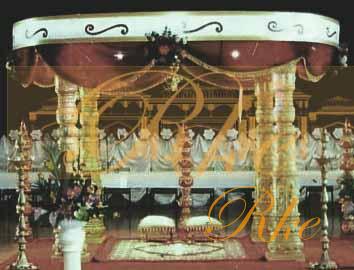 ivory mythological wedding mandap for indian nri foreigner decoration