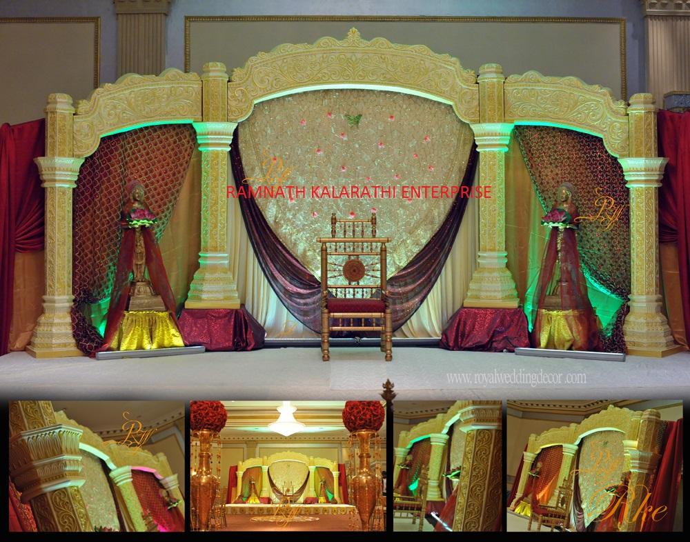 haldi ceremony stage one day before marriage done at home or banquet hall which family not having palace at home making decoration beautiful for their gest and friends